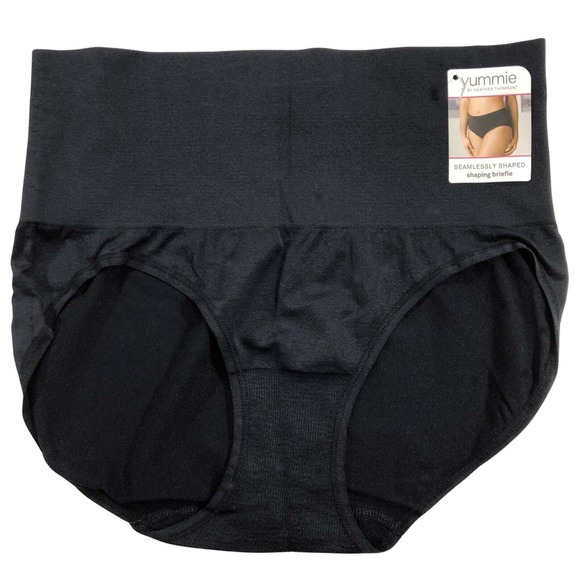 Yummie Nici Shaping Briefs Size L/XL Seamless Black Tummy Shaping Panty - Picture 4 of 10